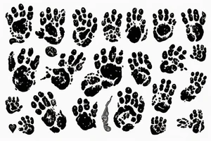 Cat Paw with blood tattoo idea