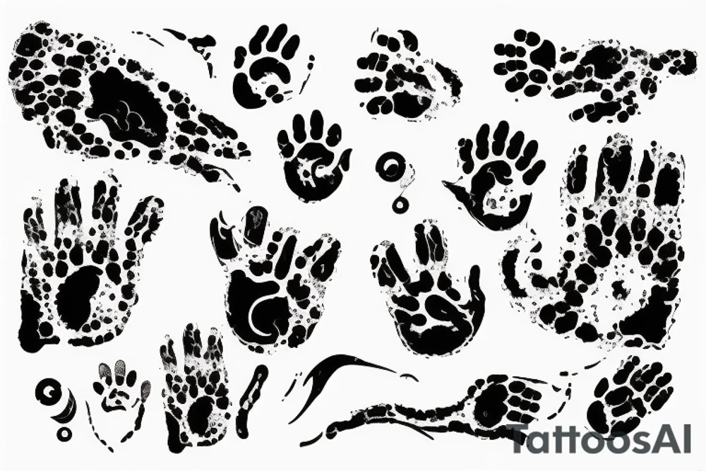 Cat Paw with blood tattoo idea