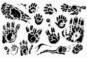 Cat Paw with blood tattoo idea