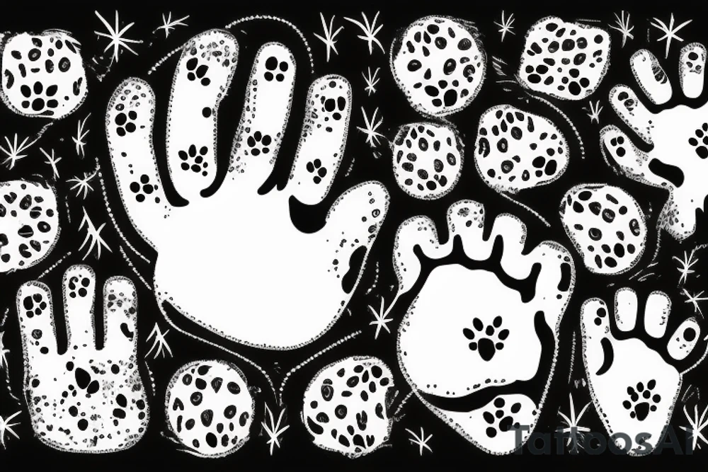 Cat Paw with blood tattoo idea