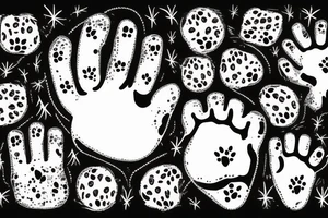 Cat Paw with blood tattoo idea
