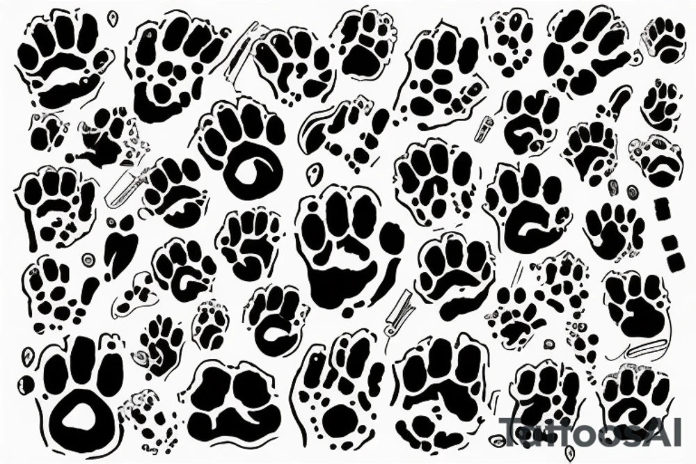Cat Paw with blood tattoo idea
