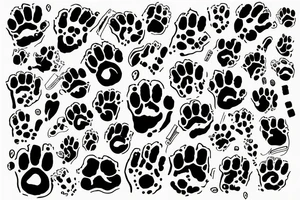 Cat Paw with blood tattoo idea