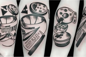 KFC bucket with gaming controller tattoo idea