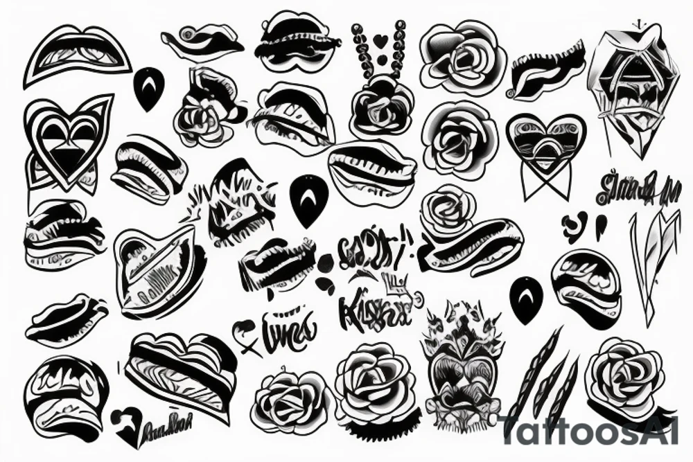First kiss tattoo idea