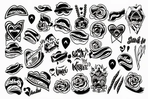 First kiss tattoo idea