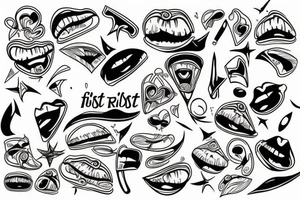 First kiss tattoo idea