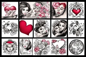 First kiss tattoo idea