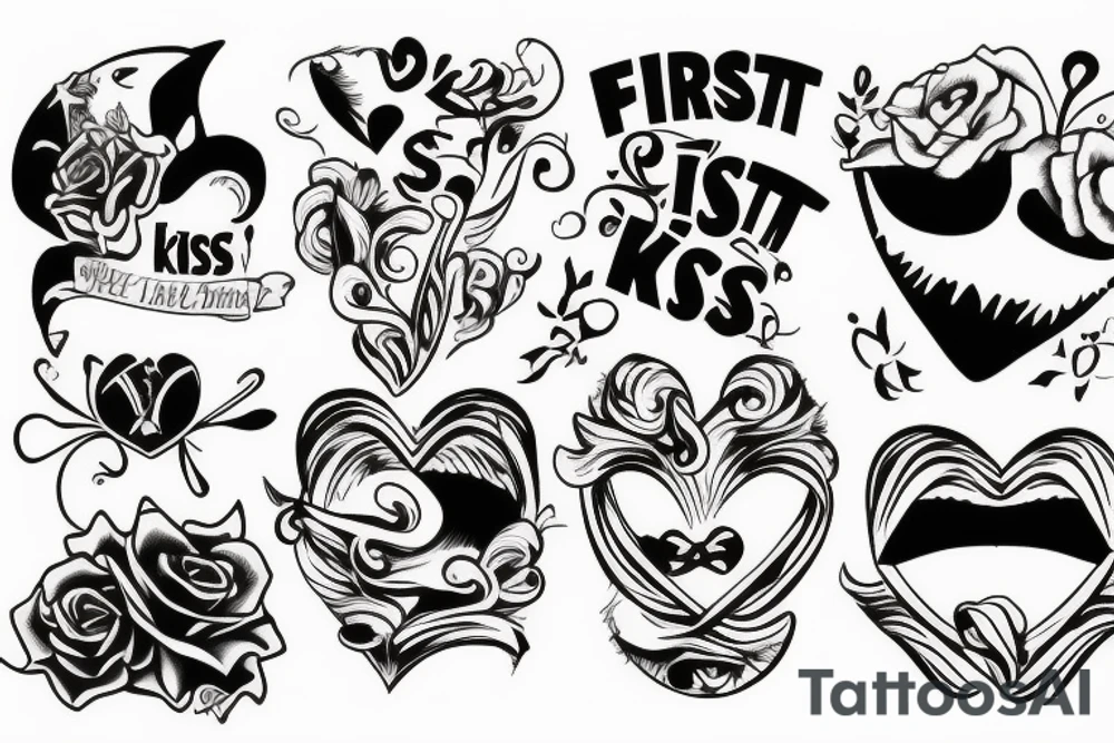 First kiss tattoo idea