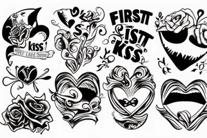 First kiss tattoo idea