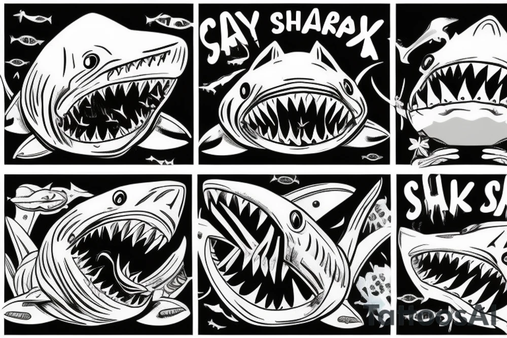 Scary Shark tattoo idea
