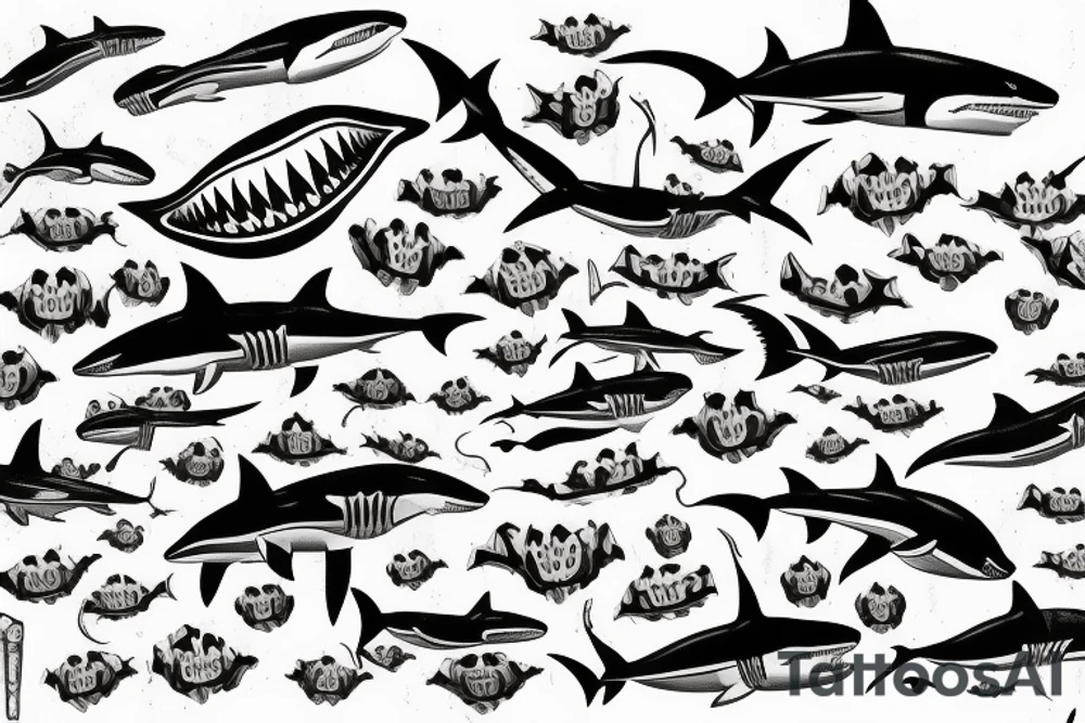 Scary Shark tattoo idea