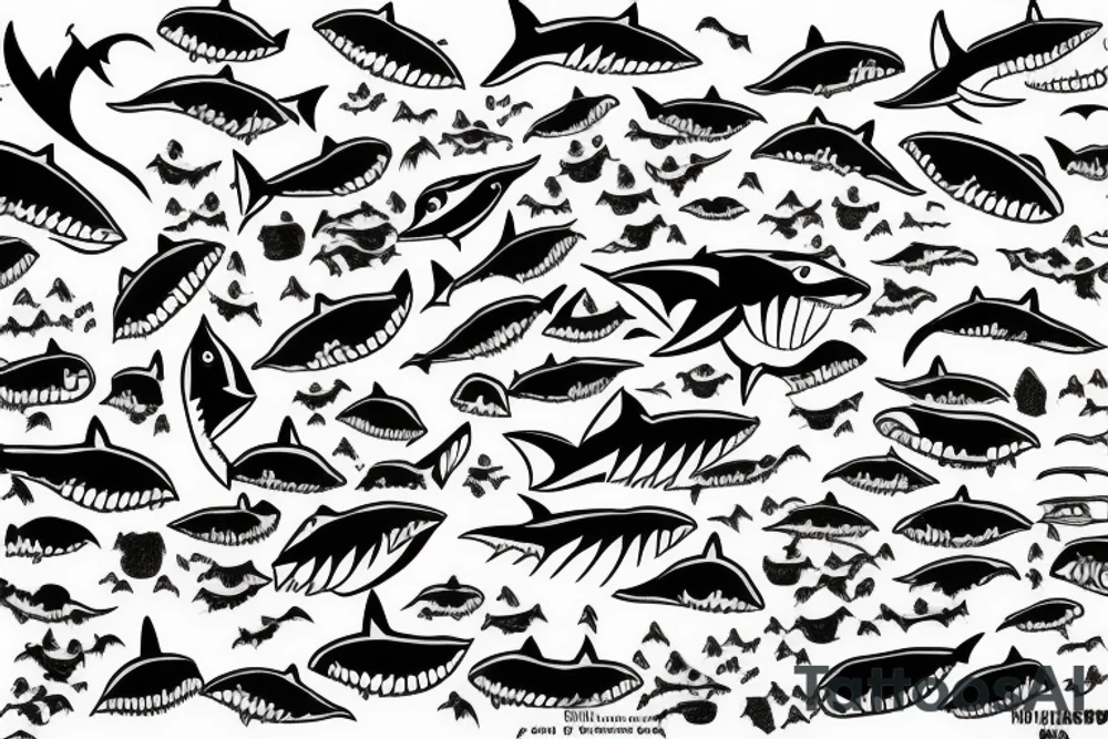 Scary Shark tattoo idea