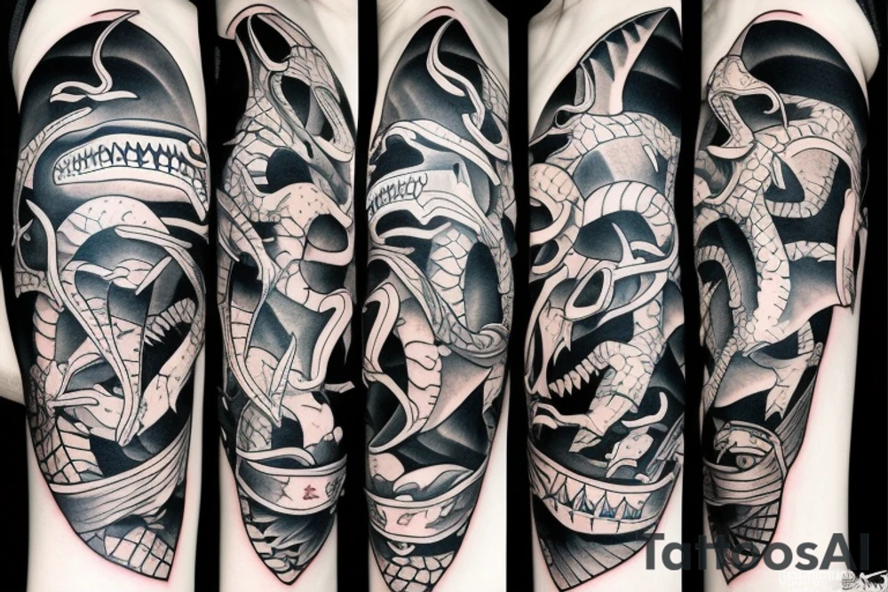 Scary Shark tattoo idea