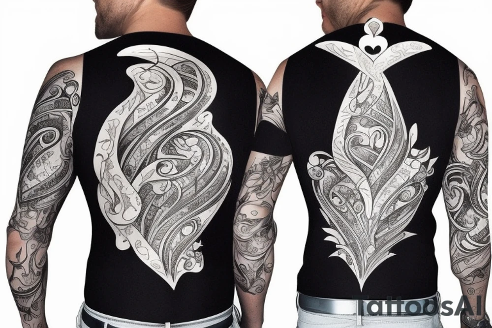 white formal business shirt tattoo idea