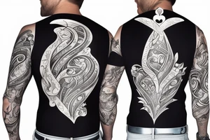 white formal business shirt tattoo idea