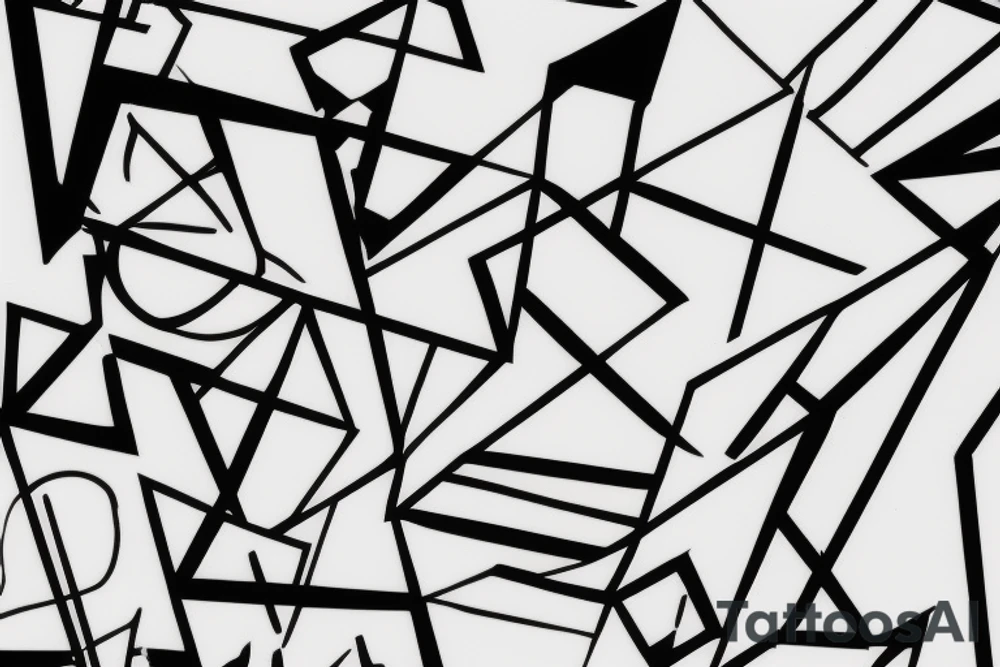 Design a minimalist, abstract sticker of a white business shirt. The shirt should be stylized in black and white, with a clean and simple outline. The design should be easily recognizable as a business shirt, while also being artistic and visually interesting. Consider using simple geometric shapes and lines to create a unique and stylish design. The sticker should be suitable for use on laptops, water bottles, notebooks, and other surfaces. tattoo idea