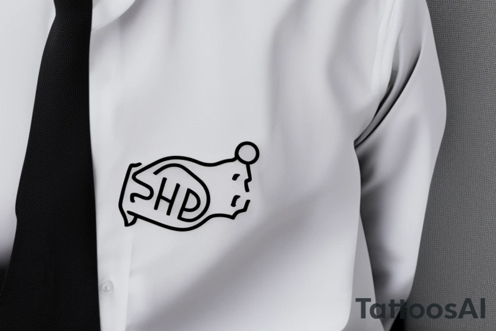 a minimalist, abstract sticker of a white business shirt. The shirt should be stylized in black and white, with a clean and simple outline. tattoo idea