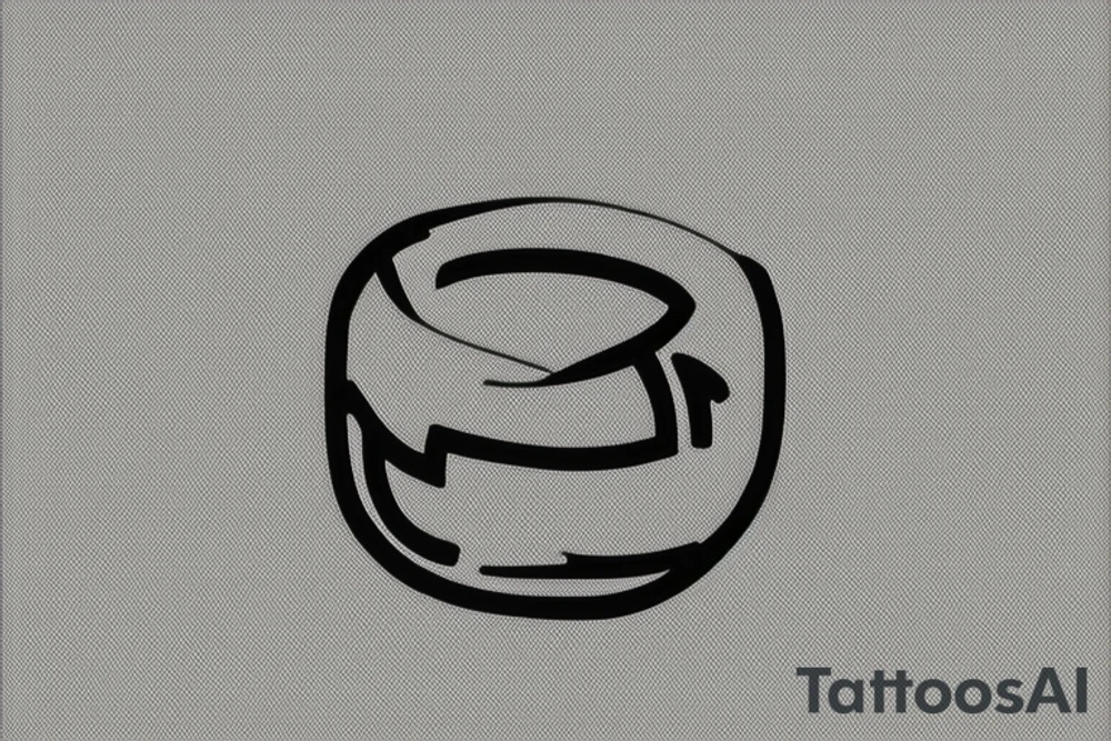 a minimalist, abstract sticker of a white business shirt. The shirt should be stylized in black and white, with a clean and simple outline. tattoo idea