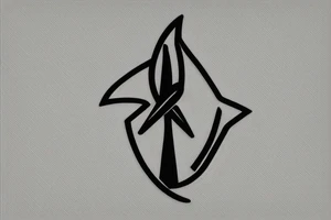 a minimalist, abstract sticker of a white business shirt. The shirt should be stylized in black and white, with a clean and simple outline. tattoo idea