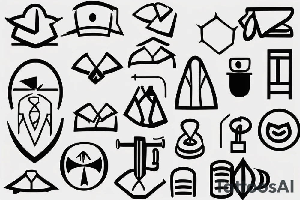 a minimalist, abstract sticker of a white business shirt. The shirt should be stylized in black and white, with a clean and simple outline. tattoo idea