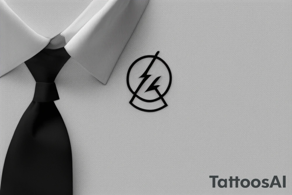 a minimalist, abstract sticker of a white business shirt. The shirt should be stylized in black and white, with a clean and simple outline. tattoo idea