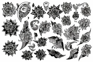 jakuza tattoo with lotus tattoo idea