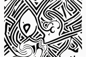 a minimalist, abstract sticker of a white business shirt. The shirt should be stylized in black and white, with a clean and simple outline. tattoo idea