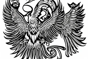 Ukrainian Coat of Arms with wings tattoo idea