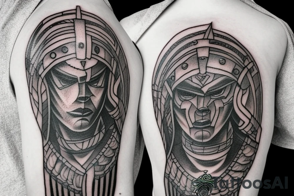 Spartan warrior tattoo idea