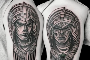 Spartan warrior tattoo idea