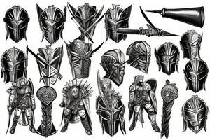 Spartan warrior tattoo idea