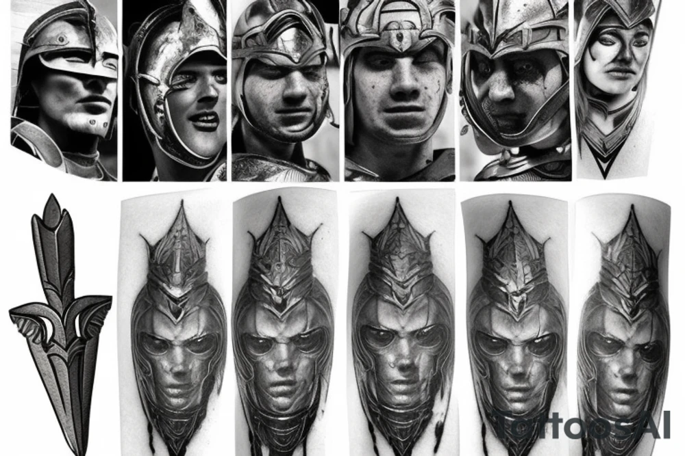 Spartan warrior tattoo idea