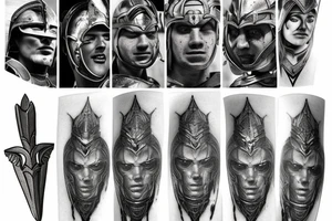 Spartan warrior tattoo idea