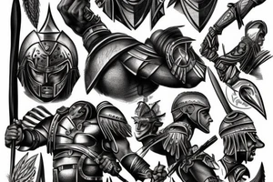 Spartan warrior tattoo idea