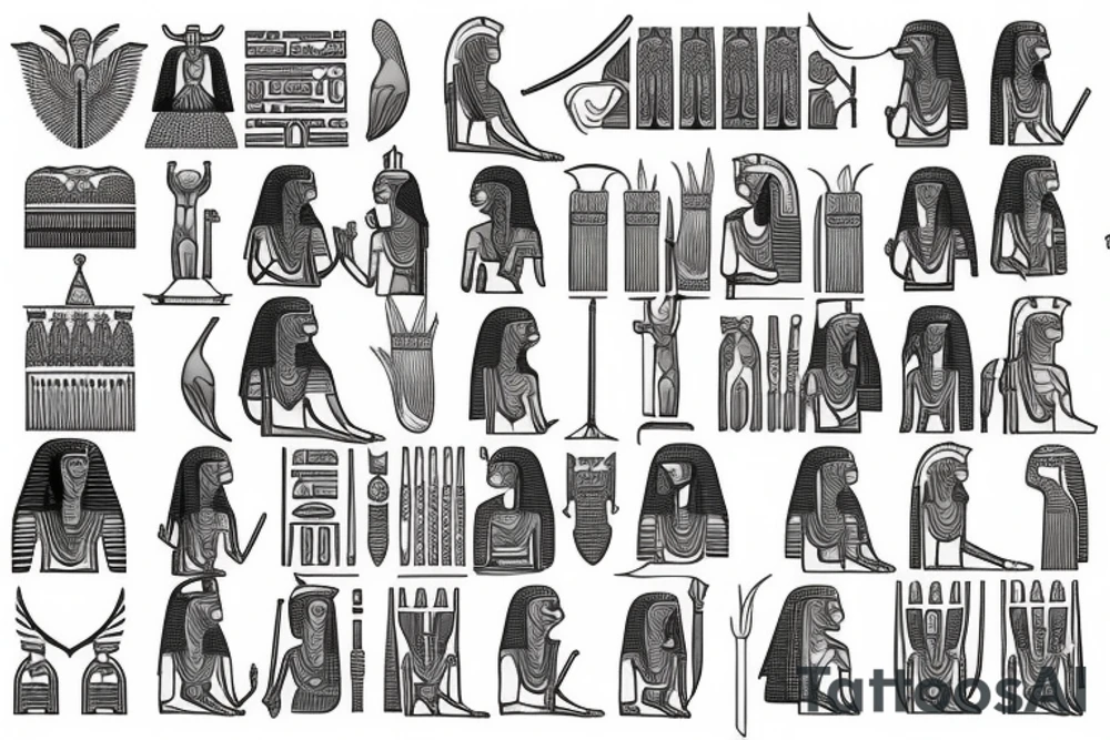 The ancient Egyptian god Shu tattoo idea