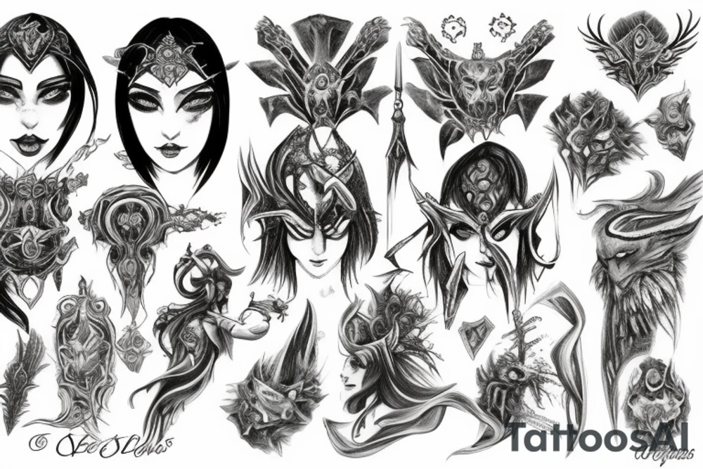 Aedra, The Elder Skrolls, Alessia's gods tattoo idea