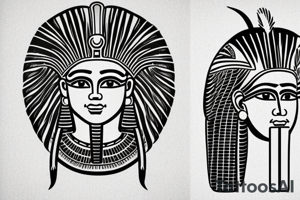The ancient Egyptian god Shu is represented as a human with feathers on his head, as he is associated with dry and warm air. This feather serves as the hieroglyphic sign for his name. Shu could also be represented as a lion, or with a more elaborate feathered headdress. tattoo idea