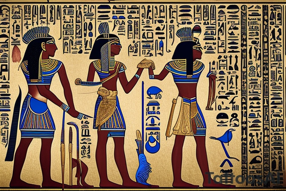The ancient Egyptian god Shu is represented as a human with feathers on his head, as he is associated with dry and warm air. This feather serves as the hieroglyphic sign for his name. Shu could also be represented as a lion, or with a more elaborate feathered headdress. tattoo idea