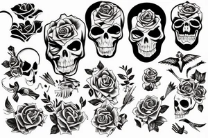 modern death tattoo idea