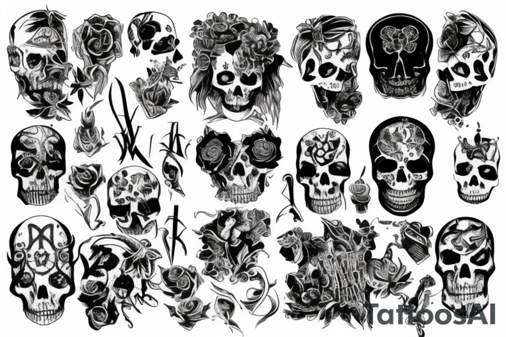 modern death tattoo idea