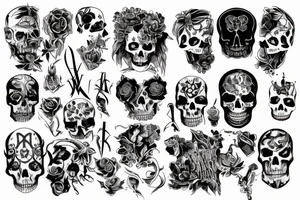 modern death tattoo idea