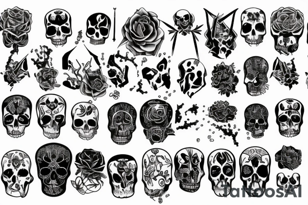 modern death tattoo idea