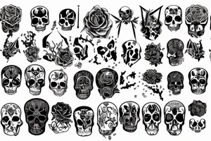 modern death tattoo idea
