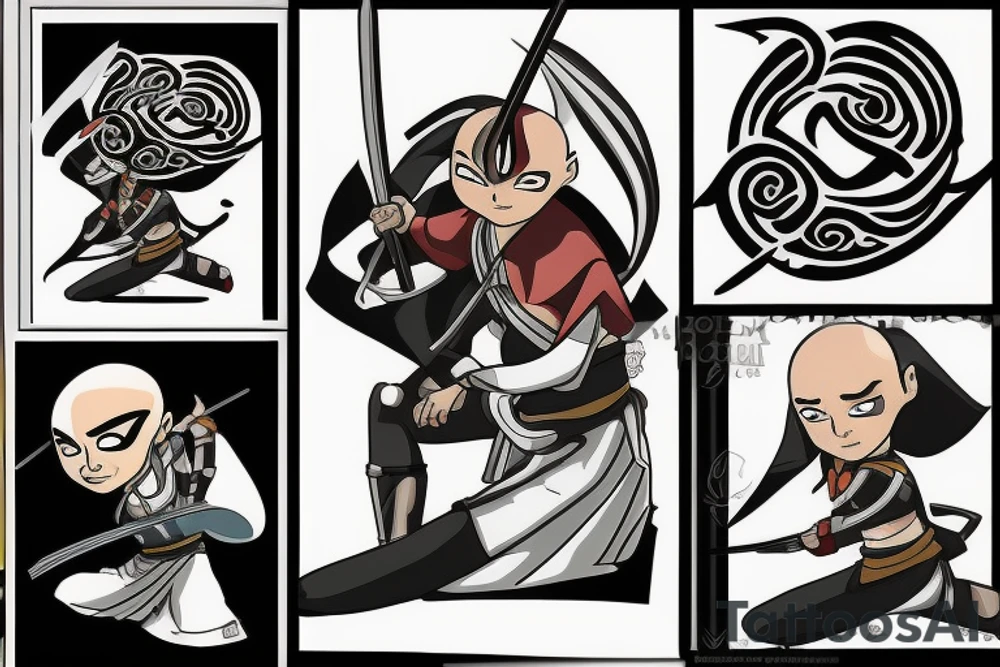 Katana from Aang the last airbender tattoo idea