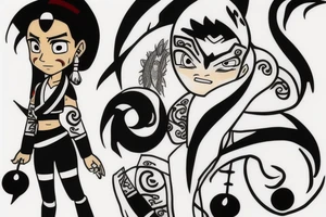 Katara from Aang the last airbender tattoo idea