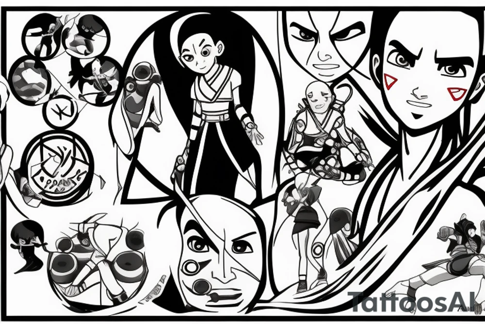 Katara from Aang the last airbender tattoo idea