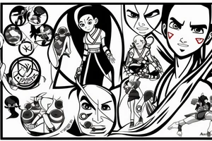 Katara from Aang the last airbender tattoo idea