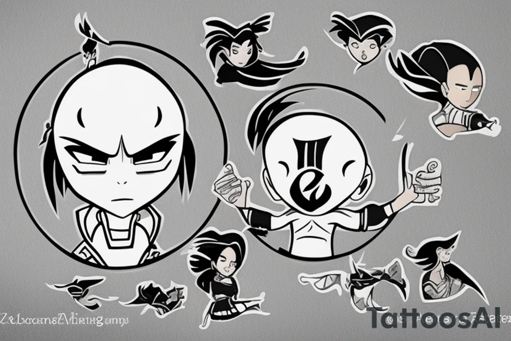 Katara from cartoon «Aang the last airbender» tattoo idea