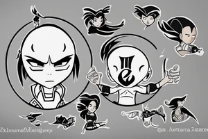 Katara from cartoon «Aang the last airbender» tattoo idea